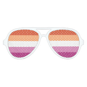 Lesbian Pride Flag Aviator Sunglasses