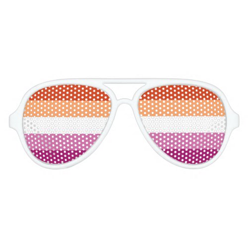 Lesbian Pride Flag Aviator Sunglasses