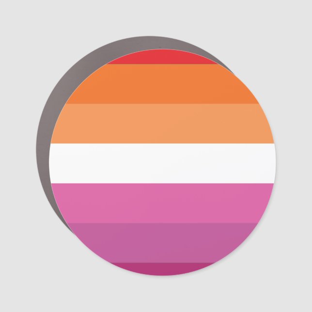 Lesbian Pride Flag Car Magnet (Front)