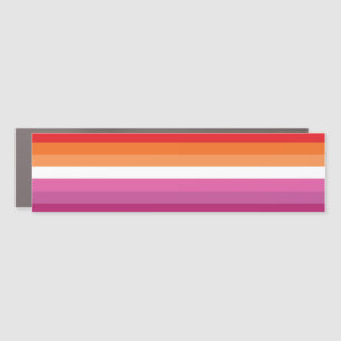 Lesbian Pride Flag Car Magnet