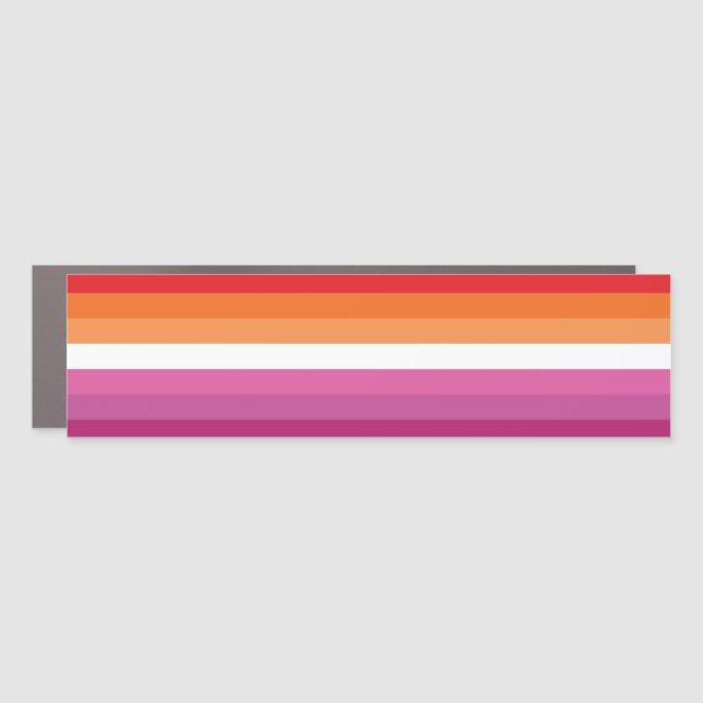 Lesbian Pride Flag Car Magnet (Front)