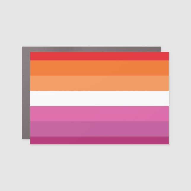 Lesbian Pride Flag Car Magnet (Front)
