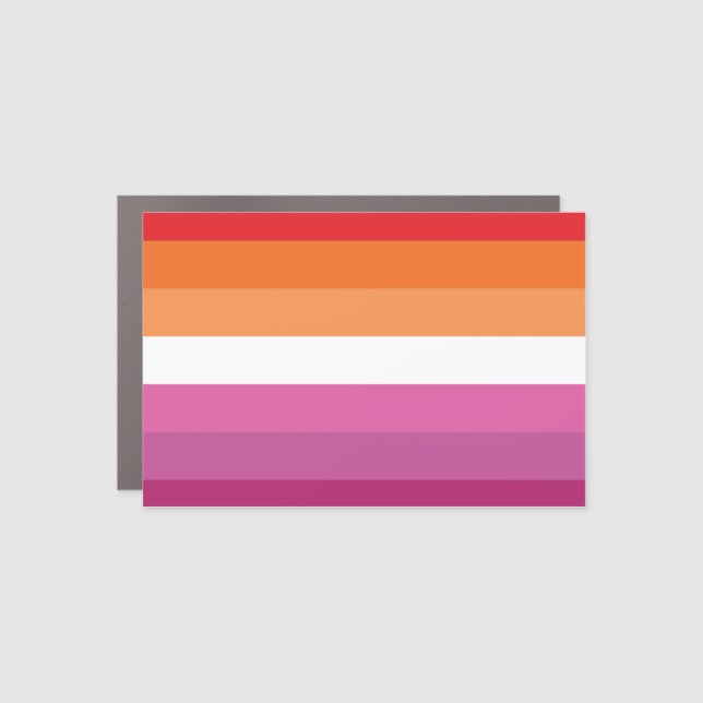 Lesbian Pride Flag Car Magnet (Front)