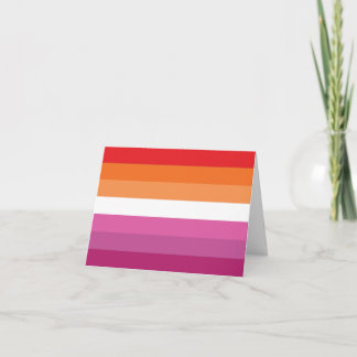 Lesbian Pride Flag Card