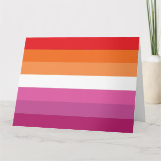 Lesbian Pride Flag Card