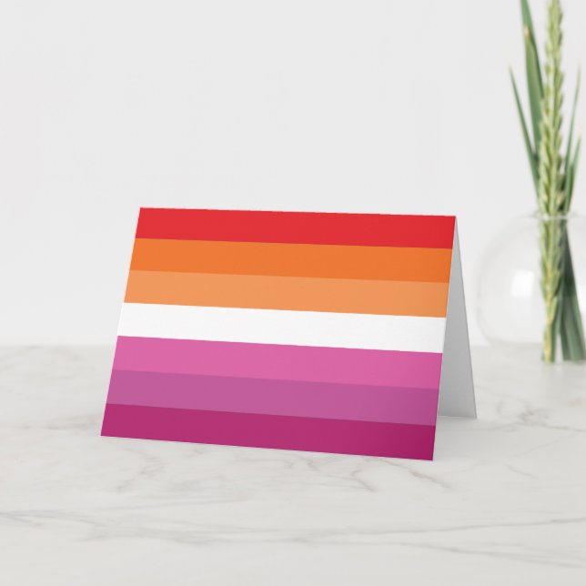 Lesbian Pride Flag Card (Front)