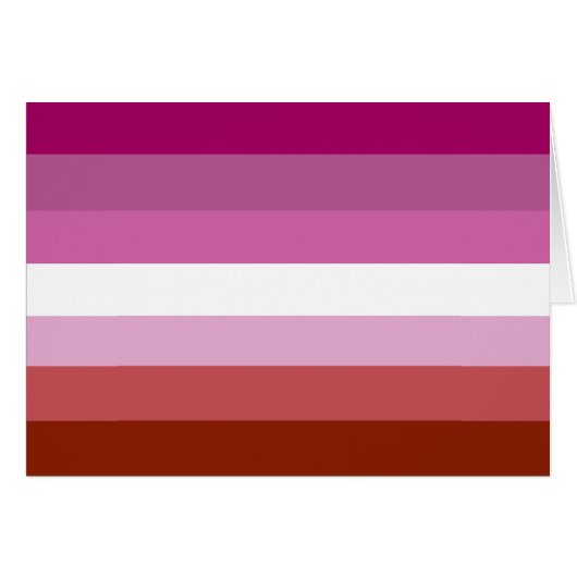 Lesbian pride flag cards (Front Horizontal)
