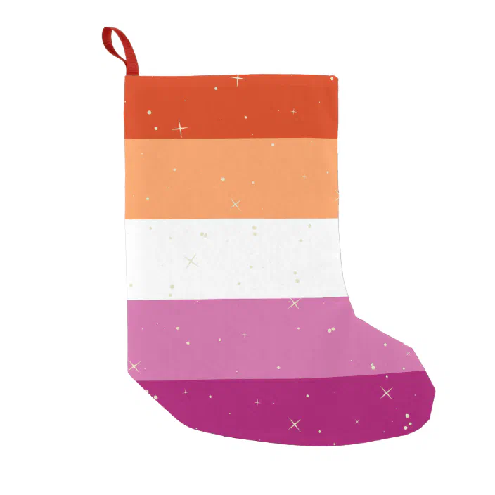 pride Christmas stocking Lesbian flag Christmas decor Large Santa sock LGBTQ