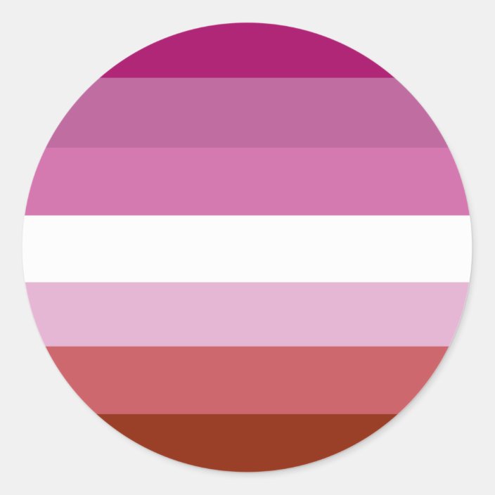 Lesbian Pride Flag Classic Round Sticker 9515