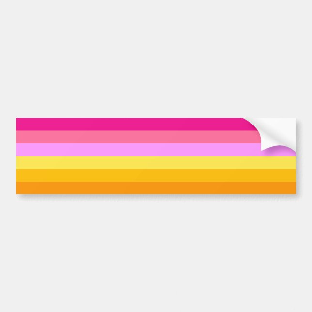 Lesbian Pride Flag (Dawn) Bumper Sticker (Front)