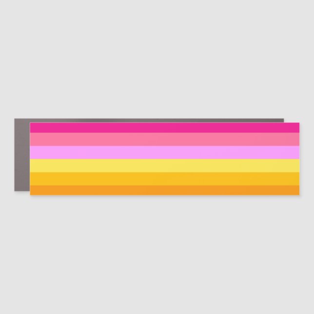 Lesbian Pride Flag (Dawn) Car Magnet (Front)