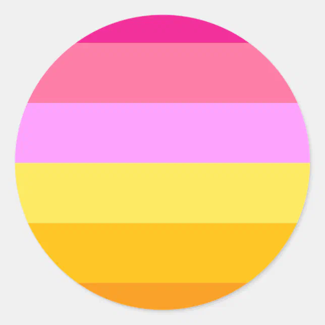 Lesbian Pride Flag Dawn Classic Round Sticker Zazzle