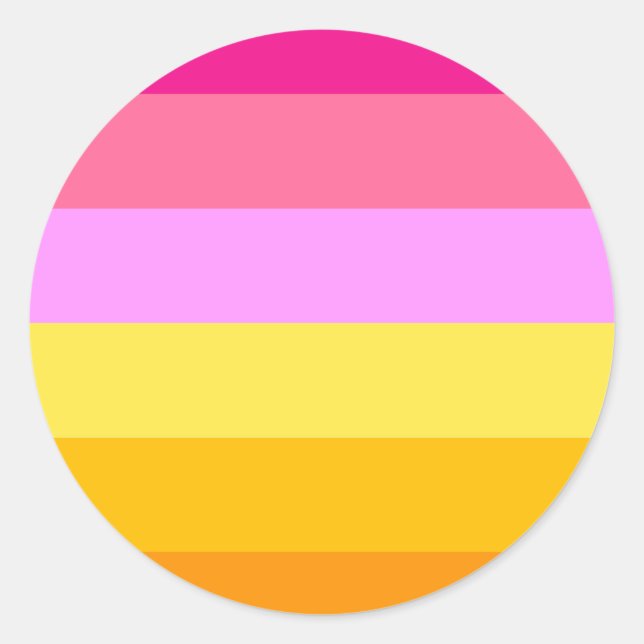 Lesbian Pride Flag (Dawn) Classic Round Sticker (Front)