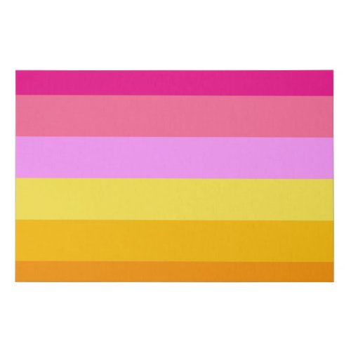 Lesbian Pride Flag Dawn Faux Canvas Print