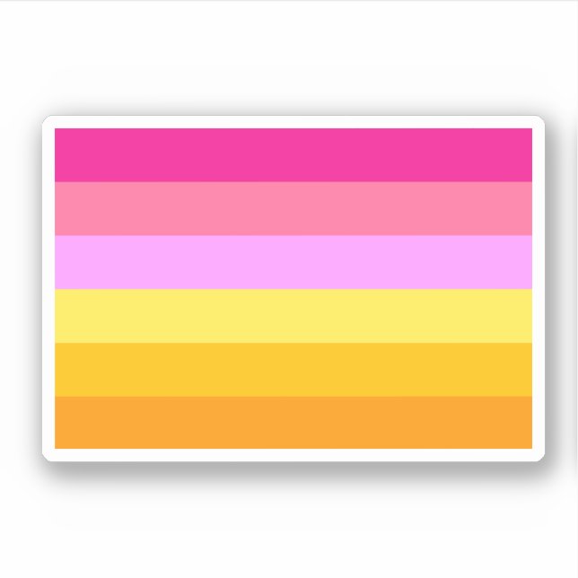 Lesbian Pride Flag (Dawn) Sticker (Front)