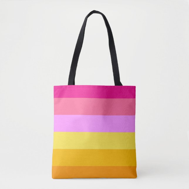 Lesbian Pride Flag (Dawn) Tote Bag (Front)