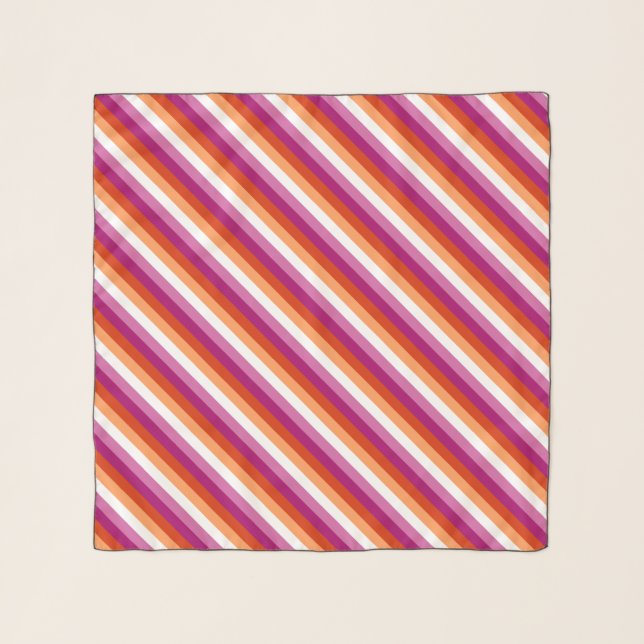 Lesbian pride flag /design with stripes scarf (Front)