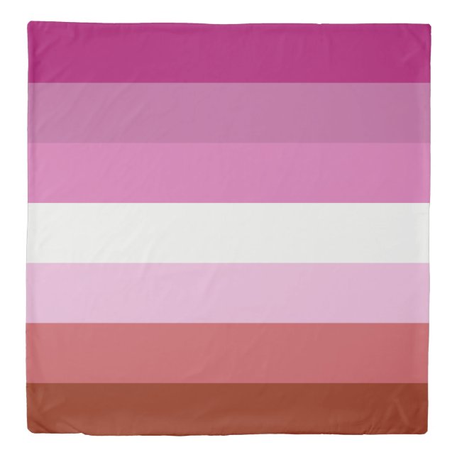 Lesbian Pride Flag Duvet Cover (Front)