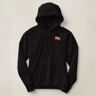 Lesbian Pride Flag Embroidered Hoodie
