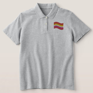 Lesbian Pride Flag Embroidered Polo Shirt