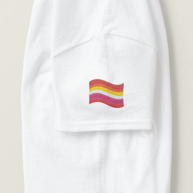 Lesbian Pride Flag Embroidered Shirt (Design Right)