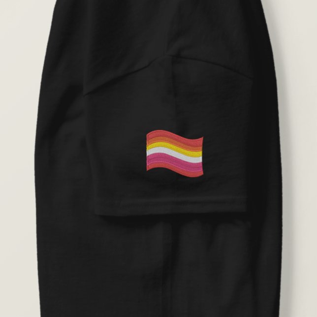 Lesbian Pride Flag Embroidered Shirt (Design Right)