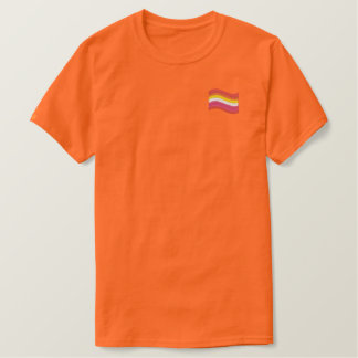 Lesbian Pride Flag Embroidered T-Shirt