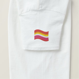Lesbian Pride Flag Embroidered T-Shirt
