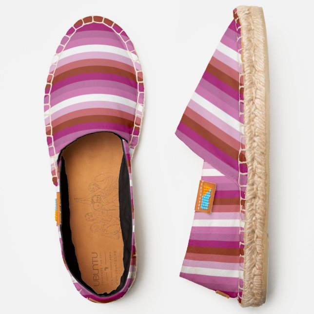 Lesbian Pride Flag Espadrilles (Side)