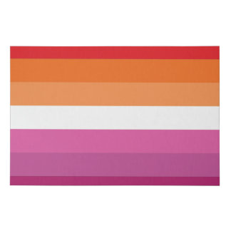 Lesbian Pride Flag Faux Canvas Print