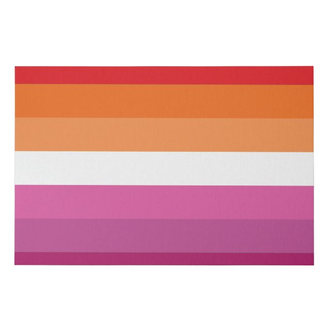 Lesbian Pride Flag Faux Canvas Print (Front)