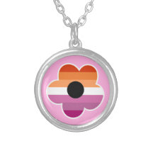 Lesbian Pride Flag Flower Motif for Pride 2024
