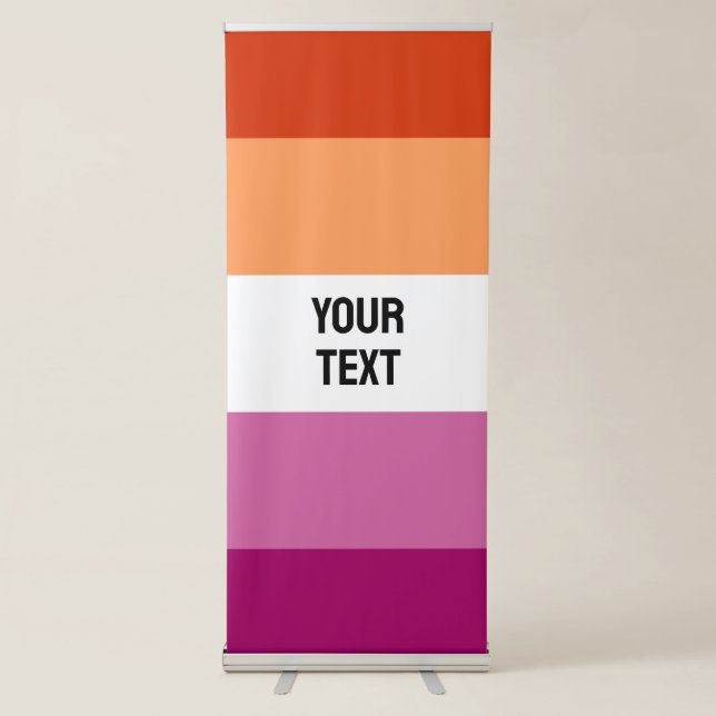 Lesbian Pride Flag Gay Wedding Welcome  Retractable Banner (Front)