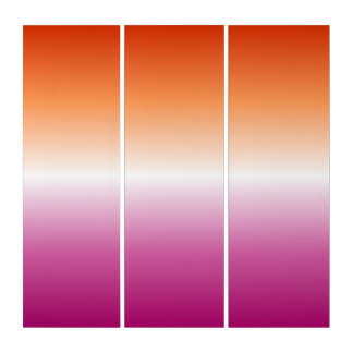 Lesbian Pride Flag Gradient Colors  Triptych