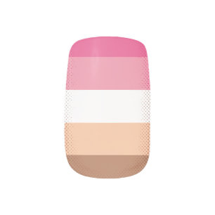 Lesbian Pride Flag Gradient Stripes Nail Art Wrap