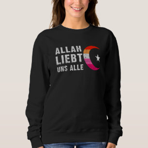 Lesbian Pride Flag Hilal crescent moon Islam  1 Sweatshirt