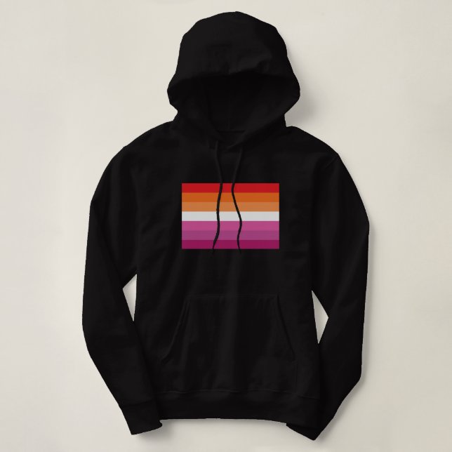 Lesbian Pride Flag Hoodie (Design Front)