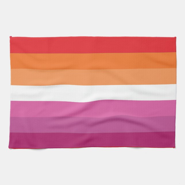 Lesbian Pride Flag Kitchen Towel (Horizontal)