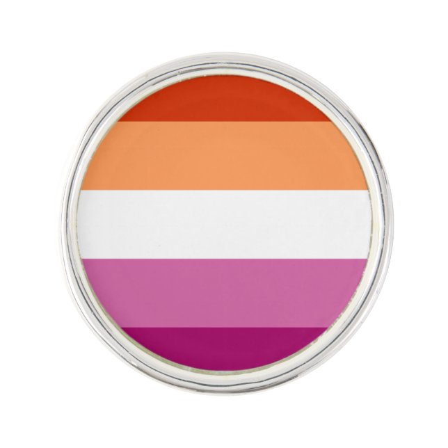 Lesbian Pride flag Lapel Pin (Front)