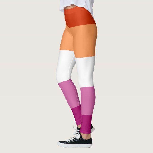 Lesbian Pride Flag Leggings (Left)