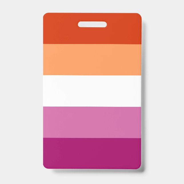 Lesbian Pride Flag LGBTQ Badge (Front)
