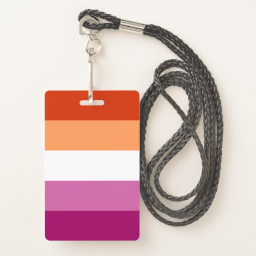 Lesbian Pride Flag LGBTQ Badge