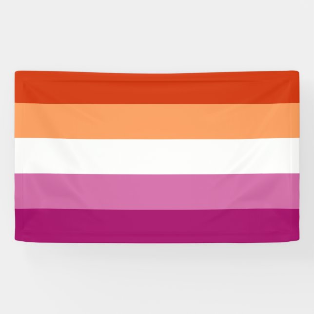 Lesbian Pride Flag LGBTQ Banner (Horizontal)