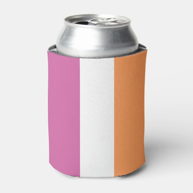 Lesbian Pride Flag LGBTQ Can Cooler (Can Front)