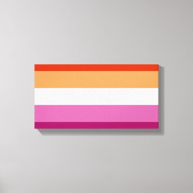 Lesbian Pride Flag LGBTQ Canvas Print (Front)