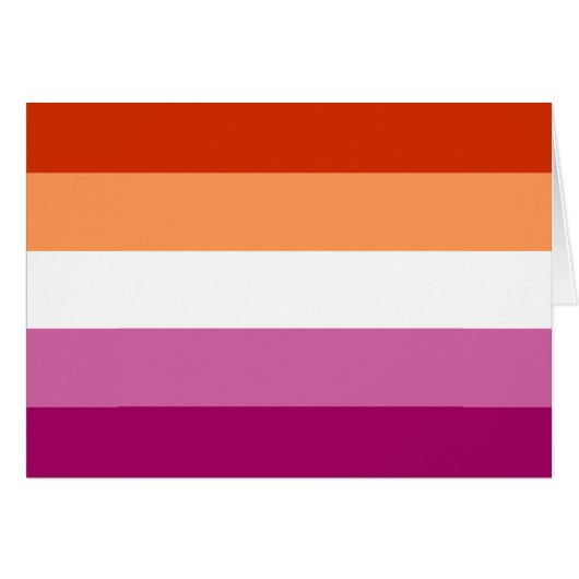 Lesbian Pride Flag LGBTQ Cards (Front Horizontal)