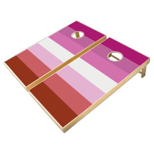 Lesbian Pride Flag LGBTQ Cornhole Set