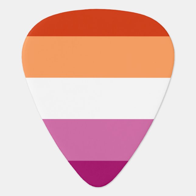 Lesbian Pride Flag LGBTQ Guitar Pick (Front)