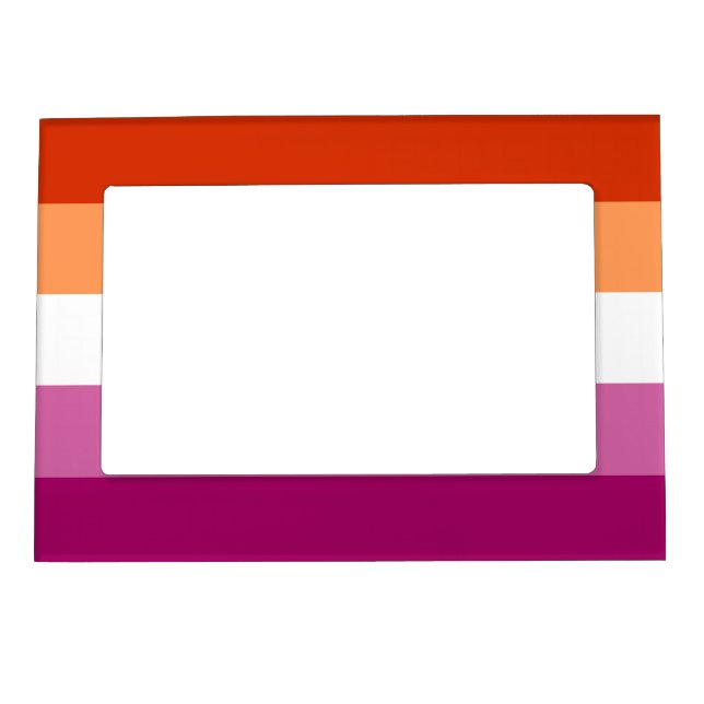Lesbian Pride Flag LGBTQ Magnetic Frame (Front)
