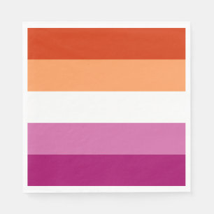 Lesbian Pride Flag LGBTQ Napkins